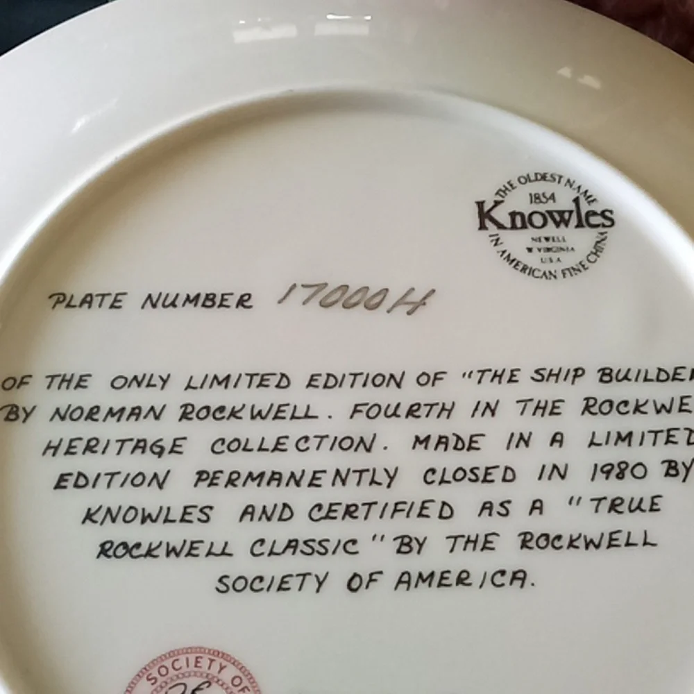 Norman Rockwell collectors plate, 